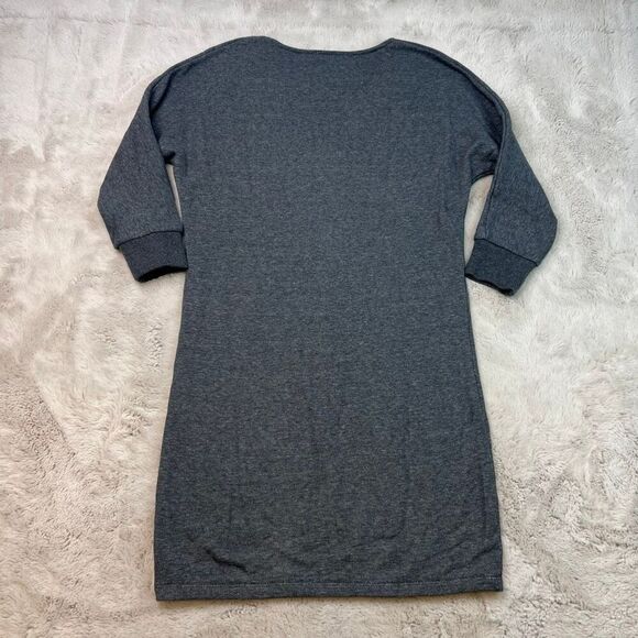 Standard James Perse Sweater Dress Womens Size 1 S-M Gray French Terry Sweatshir - Picture 10 of 10